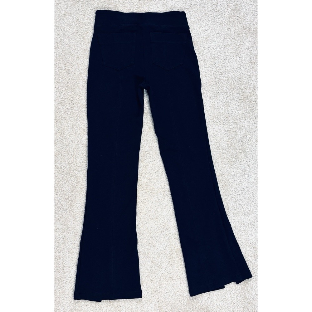 CAbi Flegging Split Hem Ponte Pants Black Bootcut Knit Leggings 6278 Small